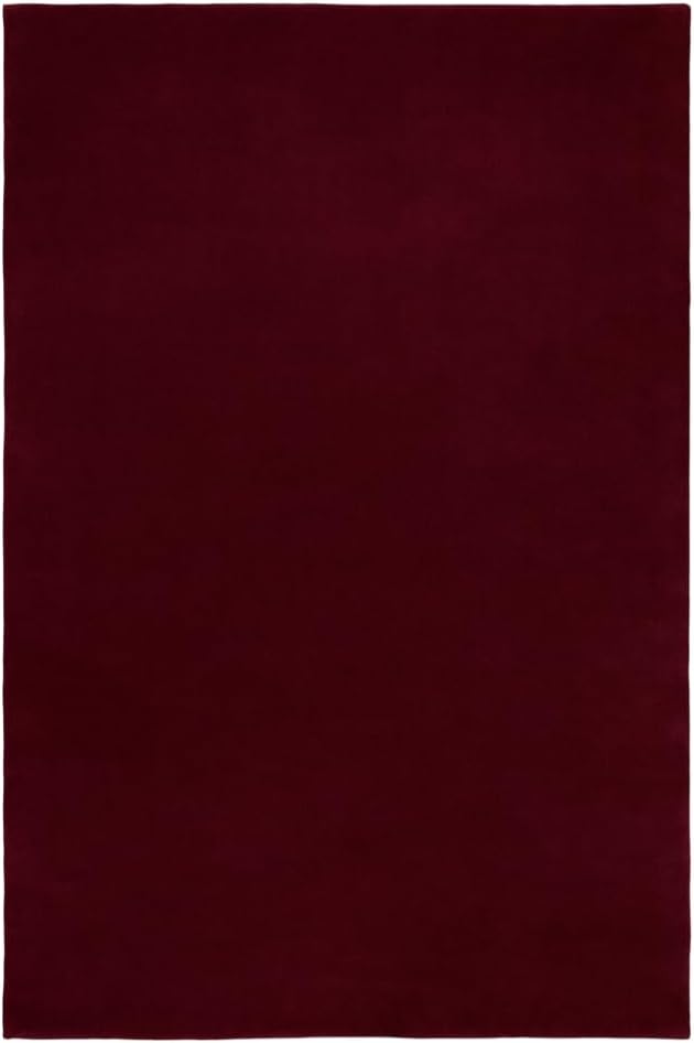 Hand-Tufted Wool Round Area Rug – Soft Premium Wool Carpet for Living Room, Bedroom & Home Décor – 13X13 ft| Deep Wine – Durable, Non-Slip Backing, Handcrafted Rug