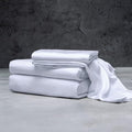 LUXOME Luxury Sheet Set | 100% Rayon (Viscose) from Bamboo | Twin XL - White | Deep Pockets | 3-Piece Set (Fitted, Flat, Pillowcase)