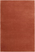 Hand-Tufted Wool Square Area Rug – Soft Premium Wool Carpet for Living Room, Bedroom & Home Décor – 12X12 ft| Brick Red – Durable, Non-Slip Backing, Handcrafted Rug