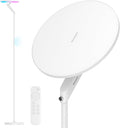 Honeywell 3000LM LED Floor Lamp, Torchiere Floor Lamps with Remote Control, F2 Sunturalux™ 40W Eye-Caring Reading Light, 2700-5000K 6 RGB Modes RGB Standing Lamp for Bedroom Living Room Office White