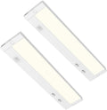Under Cabinet Lighting Plug in, 24 Inch14W 120V Super Bright, 3 Color 3000K/4000K/5000K, 3 Brightness,Ultra Thin Under Counter Lights for Kitchen, Linkable LED Cabinet Lights, White 2Pack
