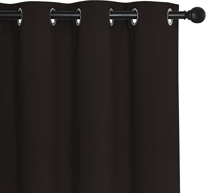 NICETOWN Bedroom Curtain Room Darkening Drapery 102 inches Length - Home Fashion Thermal Insulated Grommet Room Darkening Curtain for Living Room (Toffee Brown, 1 Panel, 52 x 102 inches)