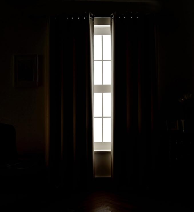 MIUCO Room Darkening Grommet Blackout Window Curtains Panels for Bedroom Set of 2 52x84 Inch Begie, Bonus 2 Tie Backs Included