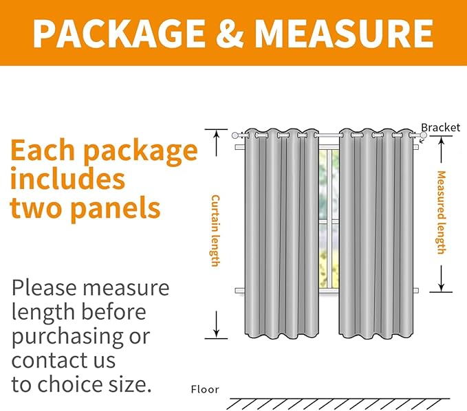 YoungsTex Ivory Linen Curtains 40 Inch Length for Kitchen Window, Short Semi Sheer Drapes Light Filtering with Bronze Grommet Privacy for Cafe Bathroom Windows, 42 x 40 Inch, 2 Panels