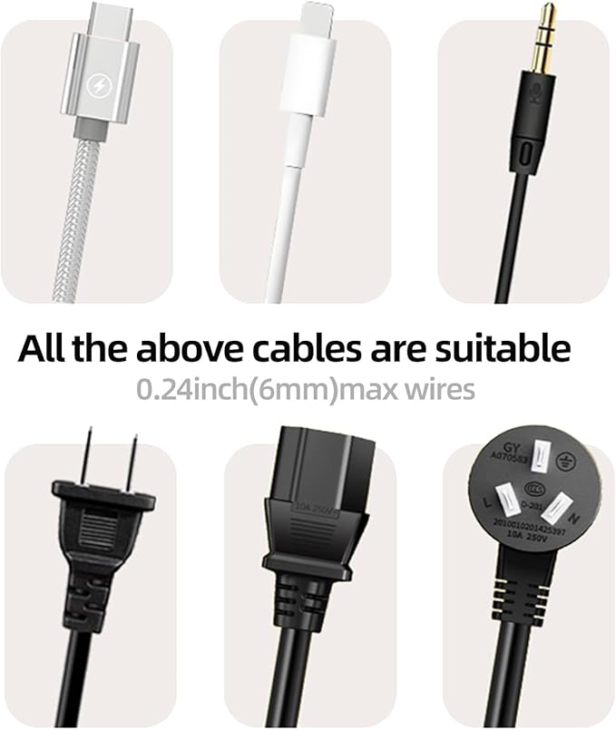 11PCS Cable Management Cord Holder Organizer, Magnetic Cable Clips Adhesive Wire Keeper, Under Desk for Bedside Nightstand Table Desktop USB Wall Car Office Workspace Accessories (Black)