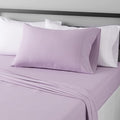 Amazon Basics Lightweight Super Soft Easy Care Microfiber 3 Piece Bed Sheet Set With 14-inch Deep Pockets, Twin XL, Frosted Lavender, Solid