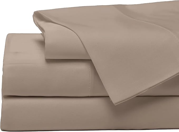 Cozy Earth Luxury Bed Sheet Set - 100% Viscose from Bamboo Fabric, Ultra-Soft & Breathable, Fits Regular & Deep Pocket Mattresses up to 20" - 4 Pieces Twin Sheet Set Walnut