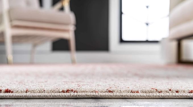 Unique Loom Del Mar Collection Area Rug - Jennifer (3' 3" x 5' 3" Rectangle, Red/ Beige)