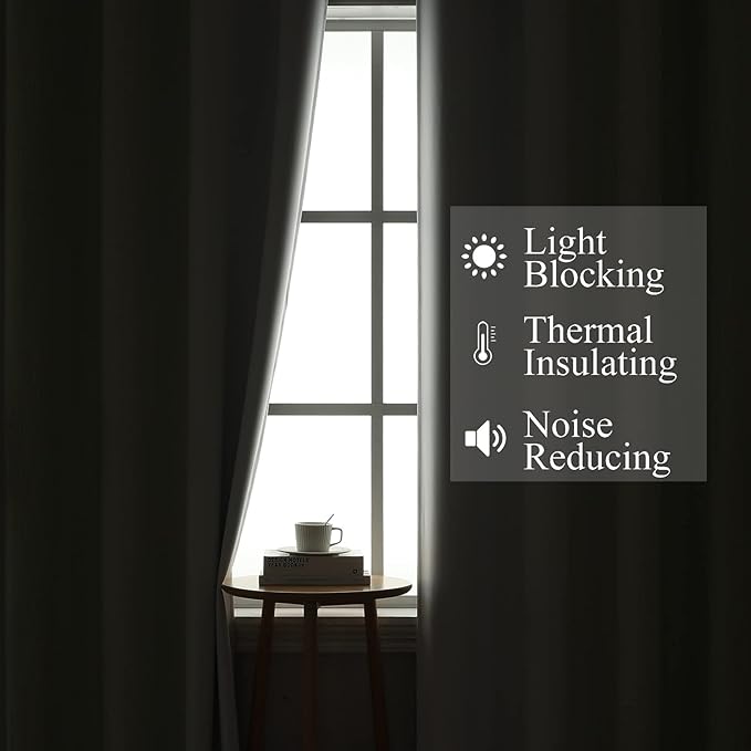 Estelar Textiler Sage Green and Greyish White Gradient Blackout Curtains for Bedroom, Thermal Insulated Ombre Blackout Drapes, Room Darkening Energy Saving Curtains for Living Room,52Wx84L,2 Panels