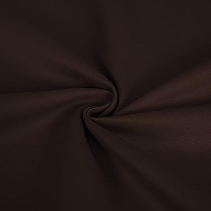 Blackout Curtains 84 Inch Length 2 Panels Set, Black Out Curtains for Bedroom 84 Inch Long, Rod Pocket Energy Saving Room Darkening Drapes for Living Room Window Chocolate(W52 x L84)