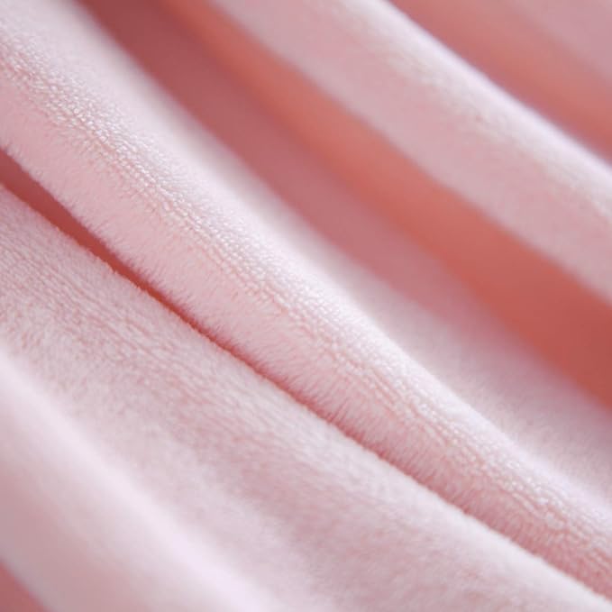 Bedsure GentleSoft Fleece Blankets Queen Size Pink - Bed Blanket Soft Lightweight Plush Fuzzy Cozy Luxury Microfiber 90x90 inches