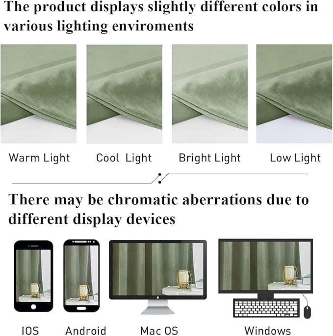 StangH Sage Green Curtains 72 inches Long Velvet Room Darkening for Nursery, Christmas Holiday Home Decor Blackout Drapes Energy Saving Rod Pocket for Living Room, W52 x L72, 2 Panels