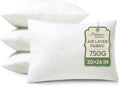 Ashler Throw Pillow Inserts- 20x26 Pillow Inserts with Air Layer, Premium Bed and Couch Pillows - Indoor Decorative Throw Pillow, Lumbar Cushion Sham Stuffer, Pack of 4, White