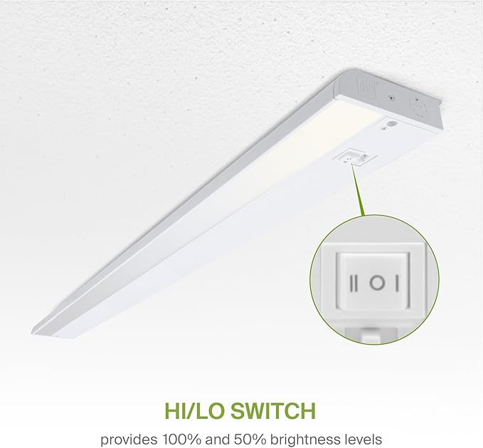 ASD LED Under Cabinet Lighting 32 Inch, Dimmable, Hardwired or Plug-in Installation, 3 Color Levels- 2700K/3000K/4000K, Linkable Kitchen Under Counter Lighting, ETL & Energy Star, White, 12 Pack