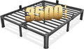 FUIOBYVV 10 Inch Full Bed Frame with Round Corner Edge Legs 3500 lbs Metal Heavy Duty Steel Slats Support No Box Spring Needed Platform Noise Free Easy Assembly