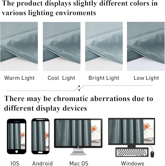 StangH Stone Blue Velvet Drapes 120 inches Long, Nursery Kids Bedroom Home Decoration Thermal Insulated Room Darkening Sliding Door Curtains for Living Room, W52 x L120, 2 Panels