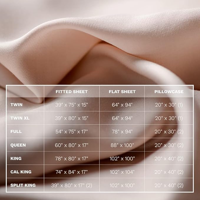 LUXOME Luxury Sheet Set | 100% Rayon (Viscose) from Bamboo | Twin XL - Blush | Deep Pockets | 3-Piece Set (Fitted, Flat, Pillowcase)