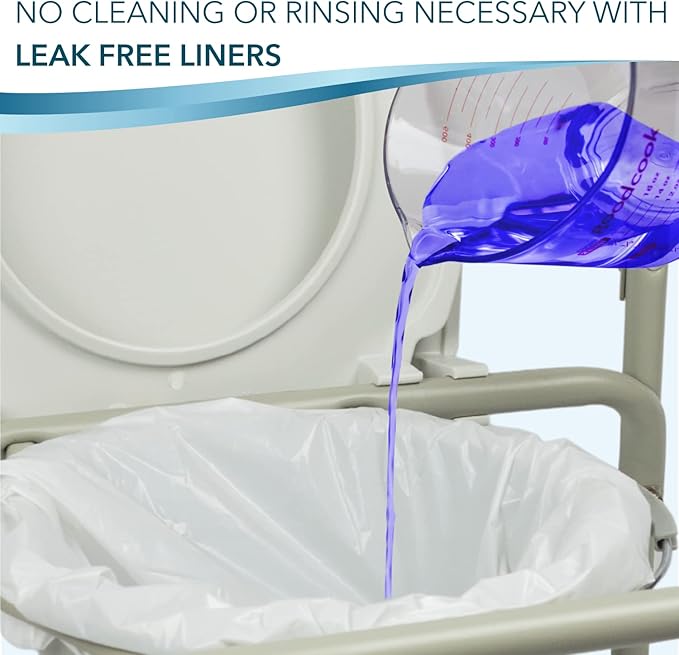 TidyCare Disposable Bedside Commode Liners for Adult Portable Toilet Chair Seat Bucket and Bedpan | Value Pack of 192 Waste Bags | Universal Fit Liners for Home Medical Care