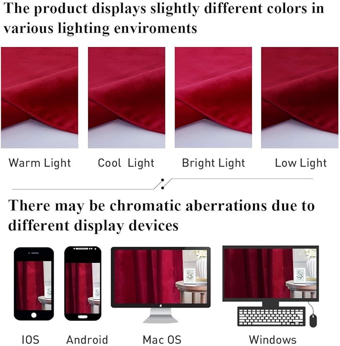 StangH Christmas Decor Red Curtains 72-inch - Super Soft Luxury Velvet Bedroom Room Darkening Drapes Thermal Insulated Curtains for Living Room, W52 x L72-inches, 2 Panels