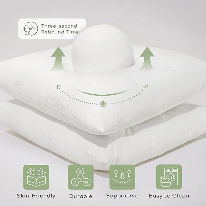Ashler Throw Pillow Inserts- 12x20 Pillow Inserts with Air Layer, Premium Bed and Couch Pillows - Indoor Decorative Throw Pillow, Lumbar Cushion Sham Stuffer, Pack of 4, White