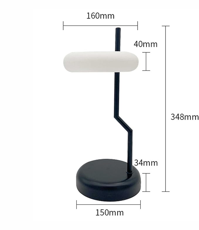 Small Bedside Table Lamp for Bedroom, Touch Control Nightstand Light, Dimmable Desk Fixture with Outlet, Modern Farmhouse Style for Reading, Living Room, Office, Home Decor (2-Pack)