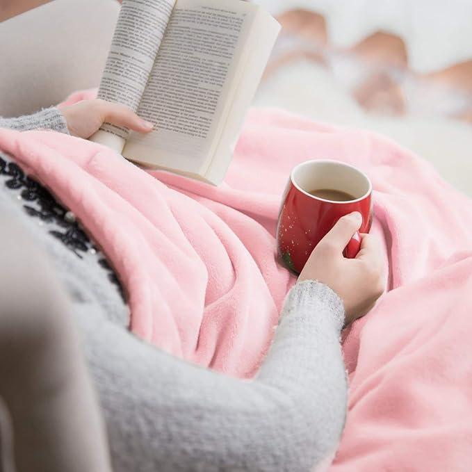 Bedsure GentleSoft Fleece Blankets King Size Pink - Bed Blanket Soft Lightweight Plush Cozy Fuzzy Luxury Microfiber Throws, 108x90 inches