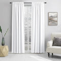DONREN Extra Wide 60 Inches Wide Room Divider Curtains for Living Room -2 Panel Set Room Darkening Energy Efficient Curtains for Sliding Glass Patio Doors,Pure White,5FTx7FT(Total W120 x L84 Inch)