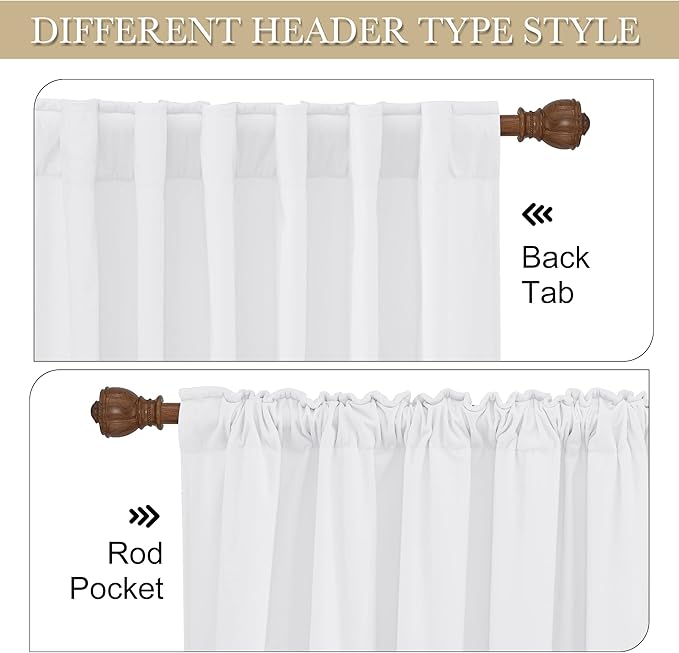 RYB Home White Velvet Curtains 96 inches Long for Bedroom - Luxury Light Reducing Vertical Back Tab Drapes Simple Home Decoration for Sliding Door Living Room, W52 x L96, 2 Pieces