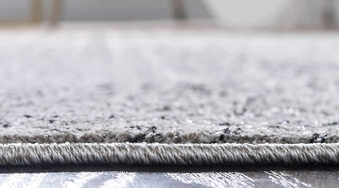 Unique Loom Del Mar Collection Area Rug - Jennifer (8' x 11' Rectangle, Gray/ Black)