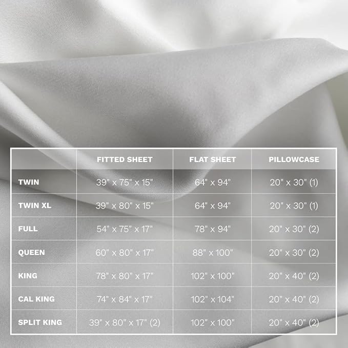LUXOME Luxury Sheet Set | 100% Rayon (Viscose) from Bamboo | Twin XL - White | Deep Pockets | 3-Piece Set (Fitted, Flat, Pillowcase)