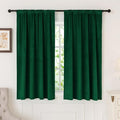 nanbowang Green Velvet Curtains 63 Inches Long Light Blocking Rod Pocket Window Curtain Panels Set of 2 Heat Insulated Curtains Blackout Thermal Curtain Panels for Bedroom 2 Panels