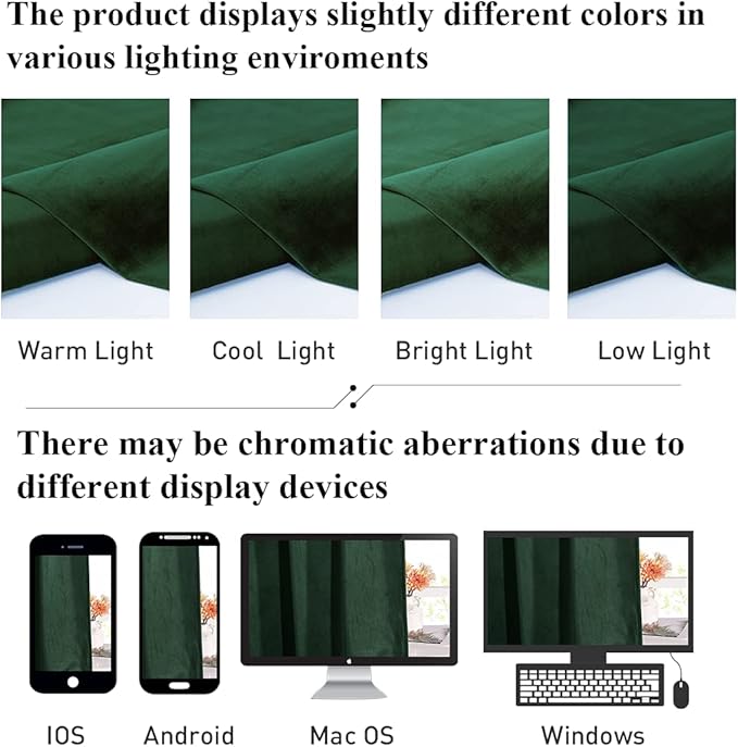 StangH 120 inches Dark Green Velvet Drapes for Living Room, Rod Pocket Christmas Backdrop Curtains Thermal Insulated Window Curtains for Sliding Glass Door, W52 x L120, 2 Panels