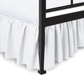 Ruffled Bed Skirt with Split Corners, White, Full 16 Inch Drop Bedskirt, Hotel Quality Brushed Microfiber Wrinkle Free Dust Ruffle Bed Skirt Full Size