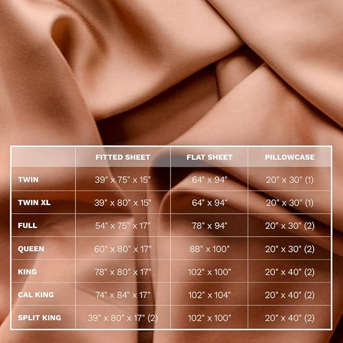 LUXOME Luxury Sheet Set | 100% Rayon (Viscose) from Bamboo | Split King - Terracotta | Deep Pockets | 5-Piece Set (2 Fitted, Flat, 2 Pillowcases)