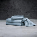 LUXOME Luxury Sheet Set | 100% Rayon (Viscose) from Bamboo | Queen Size - Surf | Deep Pockets | 4-Piece Set (Fitted, Flat, 2 Pillowcases)