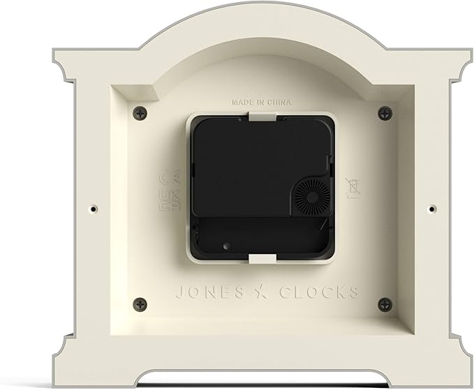 JONES CLOCKS® Kensington Mantel Clock | Classic Arch top Clock | Black | Stylish & Contemporary | Ideal for Desk, Mantelpiece, Bookshelf or Bedside