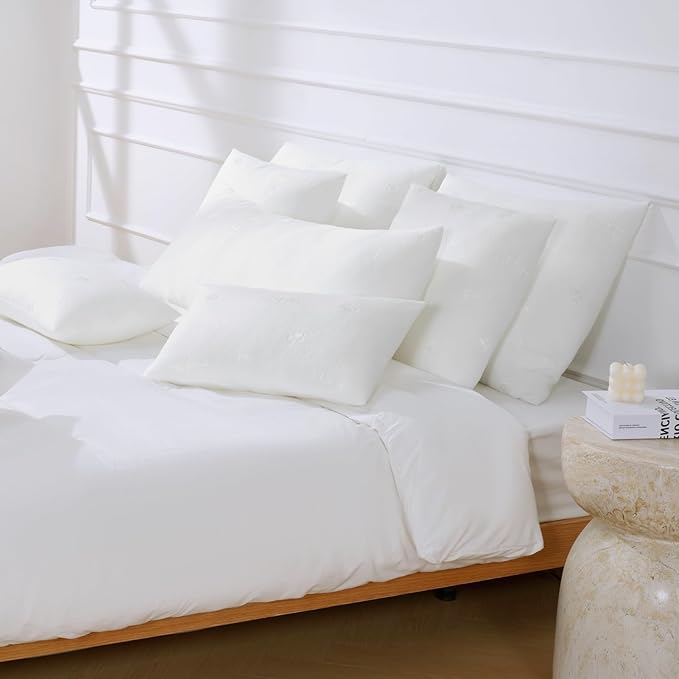 Ashler Throw Pillow Inserts 24 x 24 Inches Set of 4,Firm and Fluffy Decorative Square Pillows with Air Layer, Indoor Square Cushion Stuffer for Couch Bed Sofa and Living Room