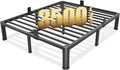 FUIOBYVV 12 Inch King Bed Frame with Round Corner Edge Legs 3500 lbs Metal Heavy Duty Steel Slats Support No Box Spring Needed Platform Noise Free Easy Assembly