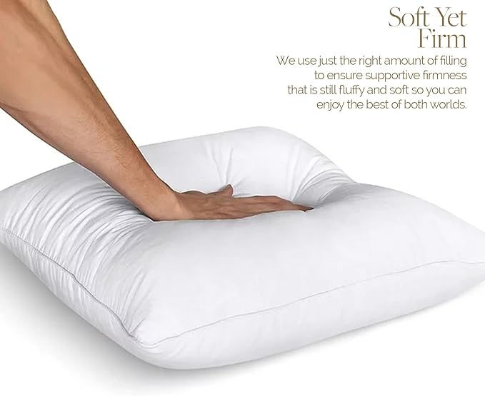 12x22 inch Lumbar Pillow Insert by Looms and Linens with Down Alternative Boudoir Pillow - USA Made Lumbar Pillow Pack of 1