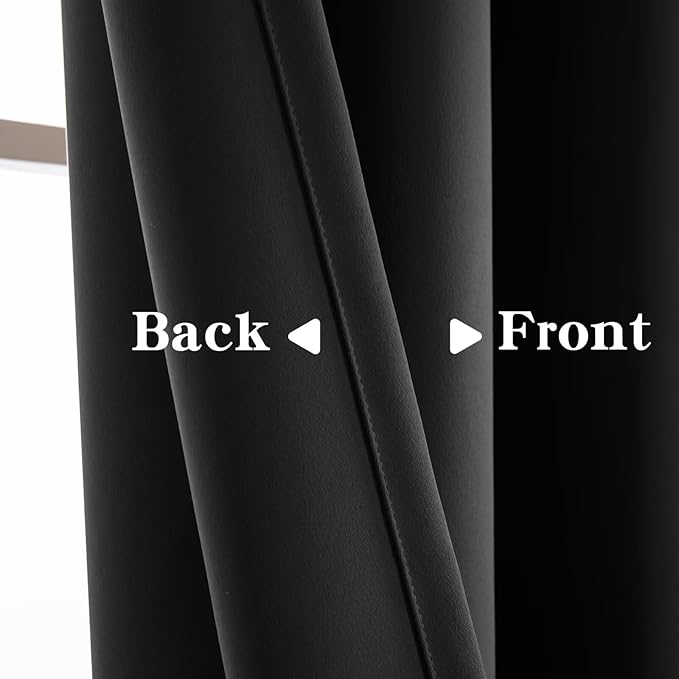 Blackout Curtains for Bedroom 1 Panel, Custom Curtains Thermal Insulated Dark Grey, Rod Pocket Room Darkening Drapes for Living Room Windows Luxury Decor(Custom Size,Dark Grey)