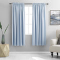 DONREN Living Room Curtain Panels,Energy Saving Thermal Insulated Room Darkening Drapes/Draperies (Light Blue,1 Pair,52 by 72 inch Length)