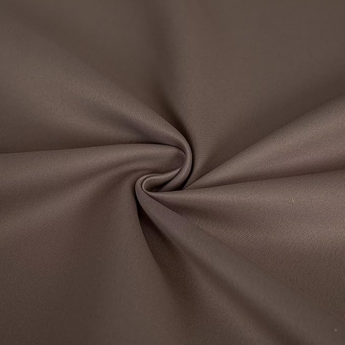 Blackout Curtains 72 Inch Length 2 Panels Set, Black Out Curtains for Bedroom 72 Inch Long, Rod Pocket Energy Saving Room Darkening Drapes for Living Room Window Khaki(W52 x L72)