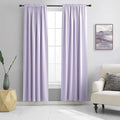 DONREN 84 Inches Long 2 Panels Lavender Purple Curtain Panels for Bedroom - Room Darkening Rod Pocket Thermal Insulated Drapes for Living Room,52 W x 84 L