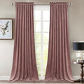 StangH Wild Rose Pink Velvet Curtains - Romantic Room Darkening Drapes for Living Room, Soft Thermal Insulated Privacy Curtains for Kids Bedroom, W52 x L100, 2 Panels