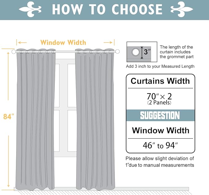 ChrisDowa Brownout Curtains 70 inches Wide for Bedroom - 2 Panels Set Extra Wide Grommet Thermal Insulated Room Darkening Curtains for Living Room (Brown, 70 x 84 Inch)