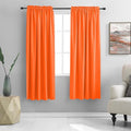 DONREN Bright Light Orange Room Darkenging Curtains for Living Room - Pumpkin Halloween Decoration Blackout Thermal Insulated Curtains for Bedroom,2 Panels,52-inch Width x 63-inch Length