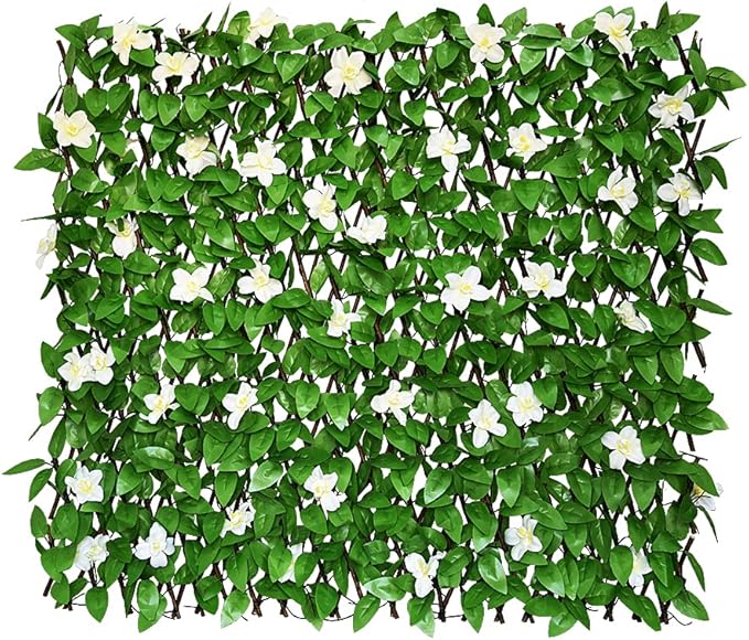 GLANT Expandable Fence Privacy Screen for Balcony Patio Outdoor,Decorative Faux Ivy Fencing Panel,Artificial Hedges (Single Sided Leaves)
