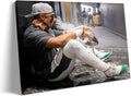 B.B.F MAKE 2025 Super Canvas Bowl Wall Art Champions Eagles Poster Print Philadelphia Hurts Painting Canvas Wall Decor Sports Stars Picture Modern Bedroom Living Room Home Decoration, Framed 11x14inch