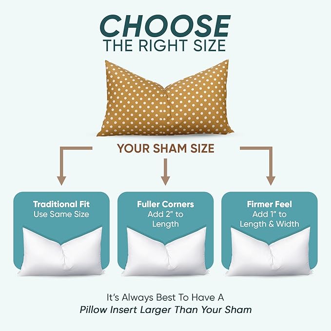 Pillowflex Synthetic Down Pillow Insert - 14x24 Down Alternative Pillow, Ultra Soft, Large Rectangle, Lumbar, Travel, Neck, Sleeping Pillow - 1 Decorative Pillow Form