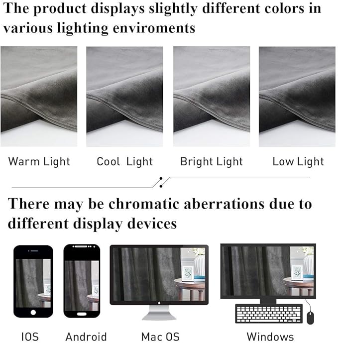 StangH Velvet Curtains 120 inches Long - Extra Long Rod Pocket Blackout Curtains for Living Room, Room Darkening Thermal Insulated Backdrops for Hall/Bedroom, Grey, W52 x L120, 2 Panels